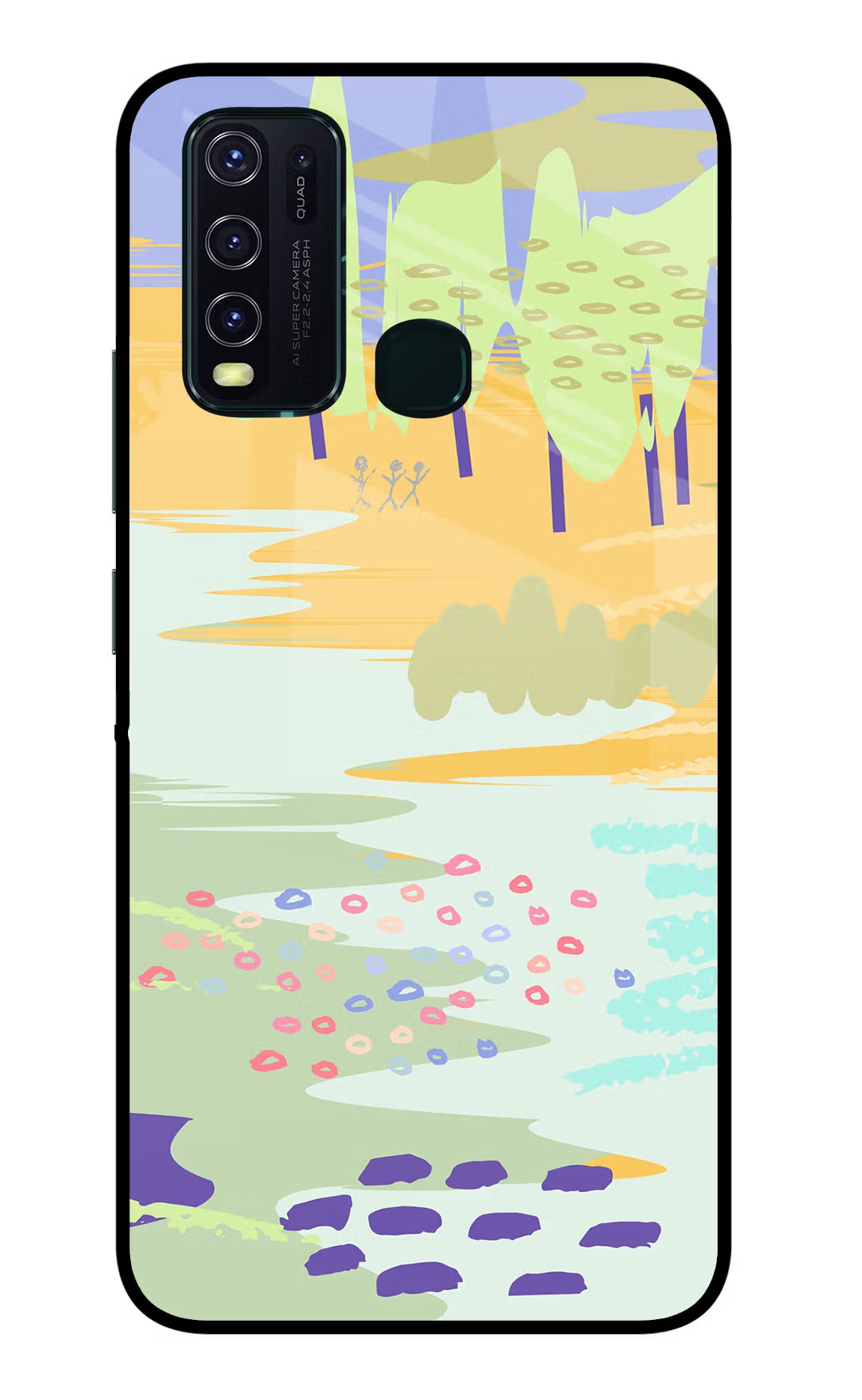 Scenery Vivo Y30/Y50 Glass Case Back Cover by Casekaro