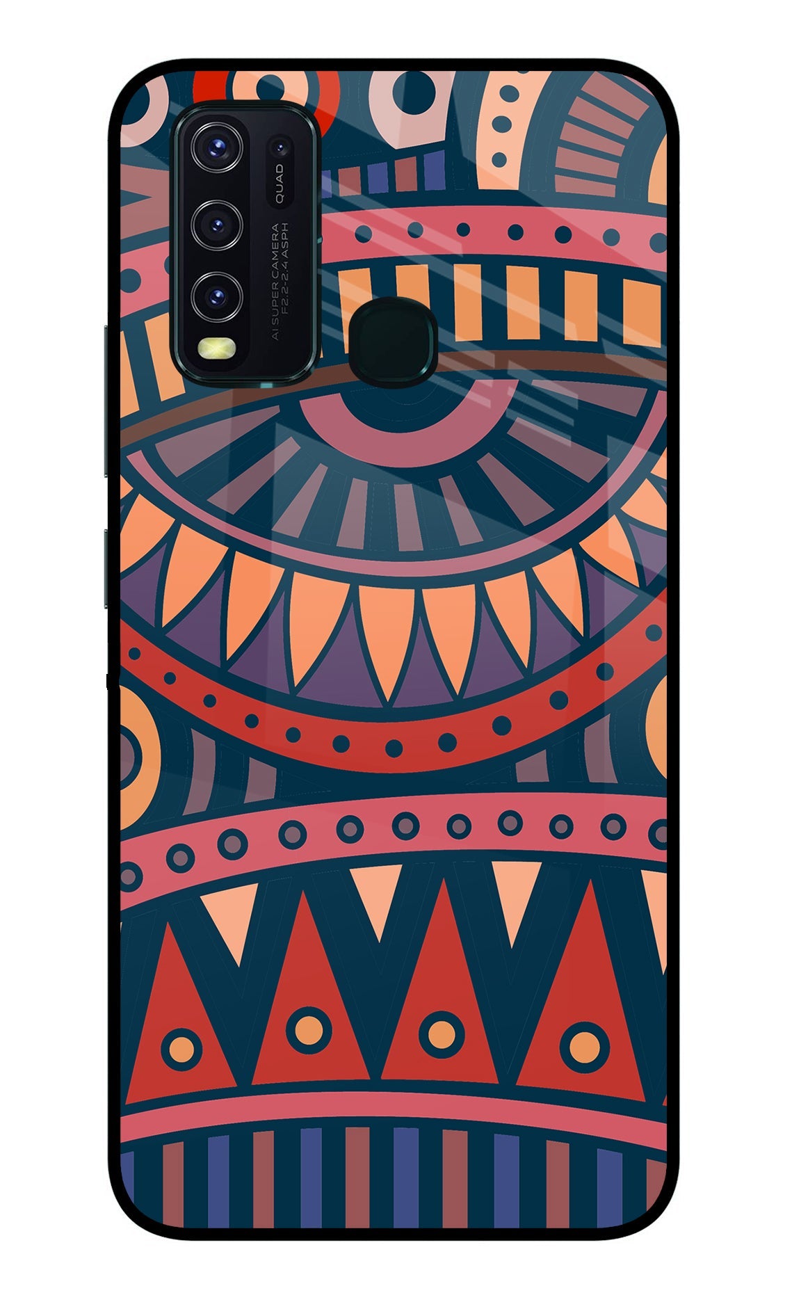 African Culture Design Vivo Y30/Y50 Glass Case