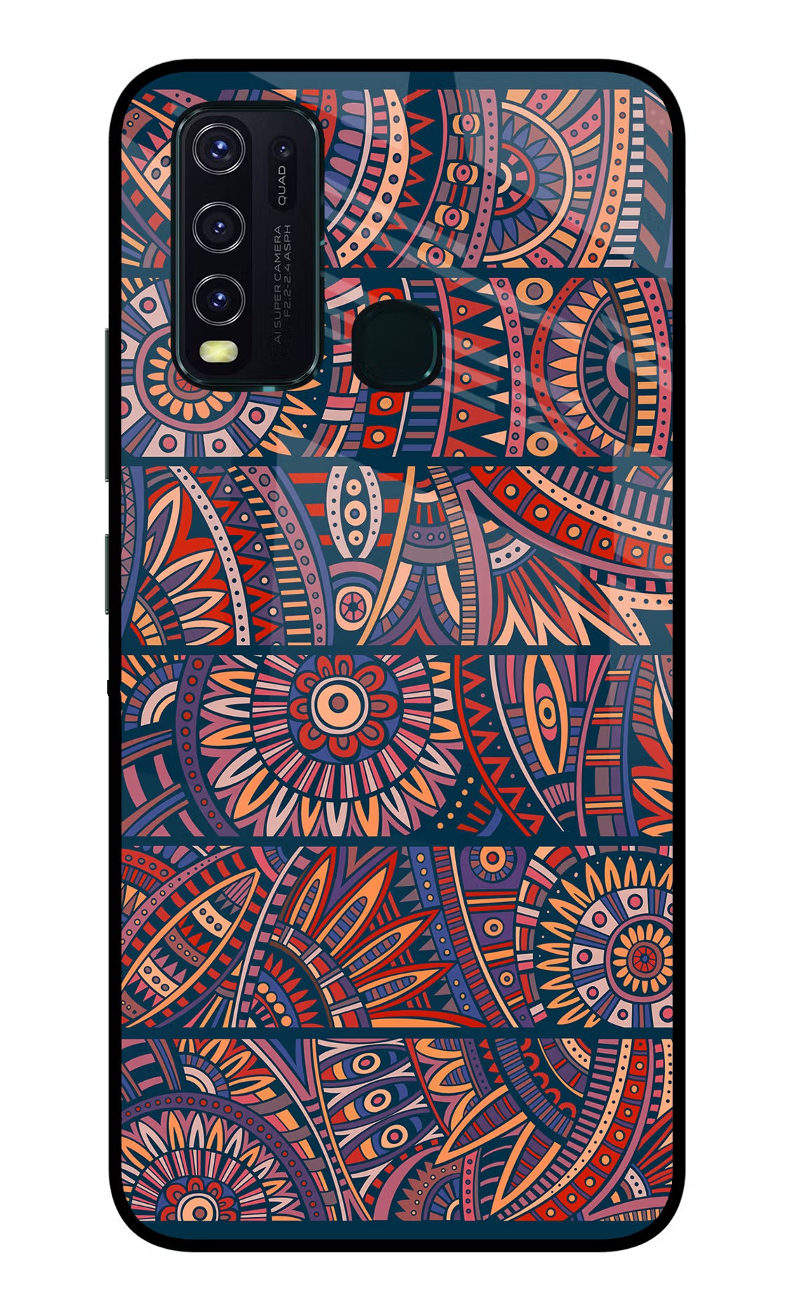 African Culture Design Vivo Y30/Y50 Glass Case Back Cover by Casekaro