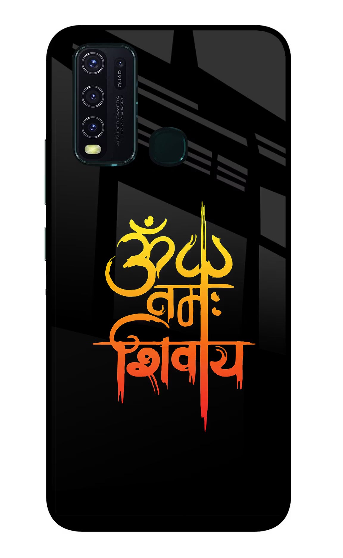Om Namah Shivay Vivo Y30/Y50 Glass Case Back Cover by Casekaro