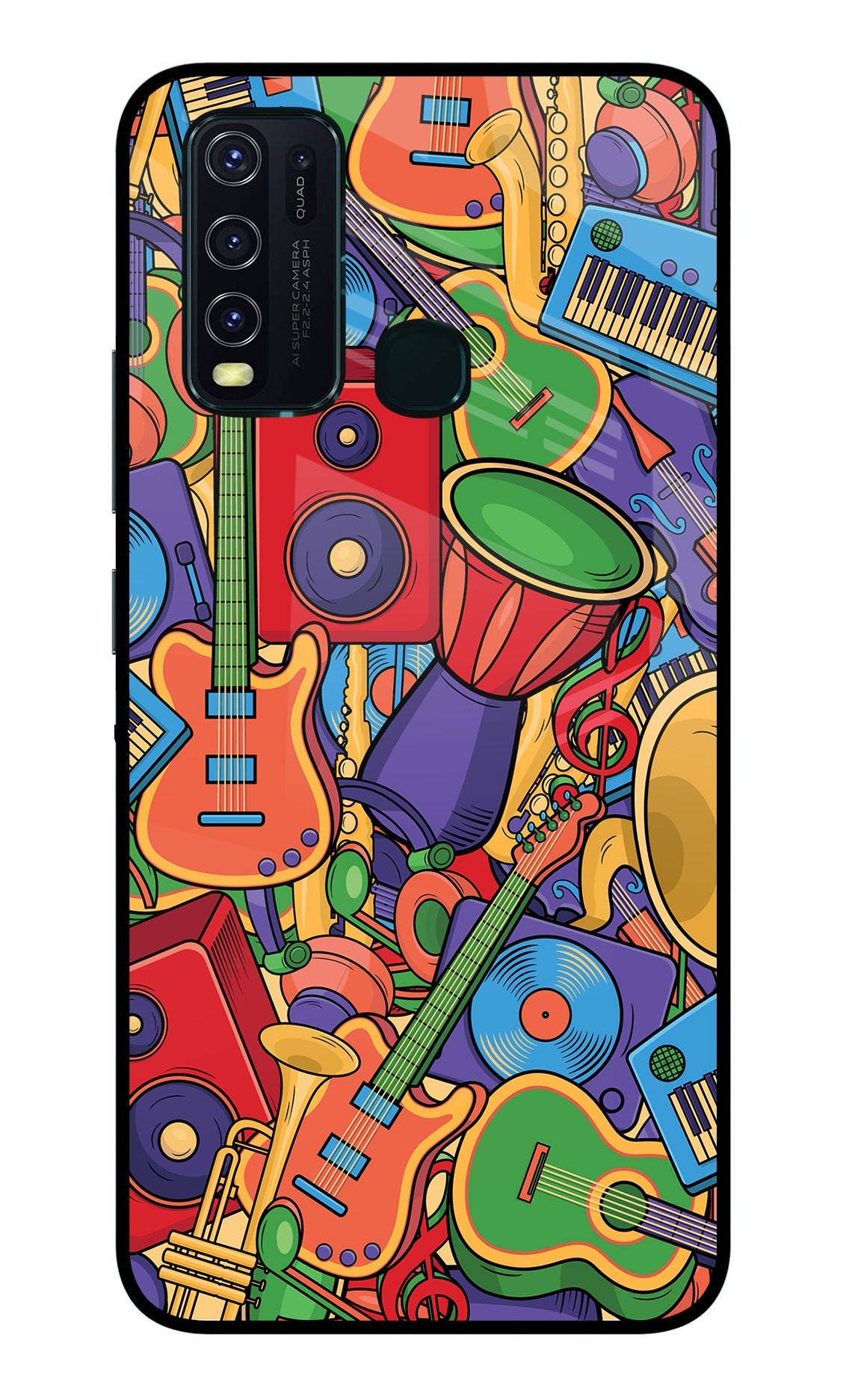 Music Instrument Doodle Vivo Y30/Y50 Back Cover