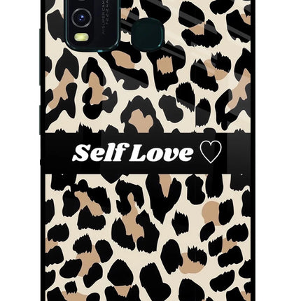 Leopard Print Self Love Vivo Y30/Y50 Glass Case
