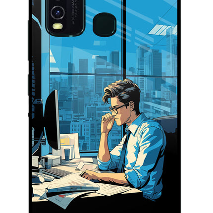 Focused Hustler (AI Generated) Vivo Y30/Y50 Glass Case