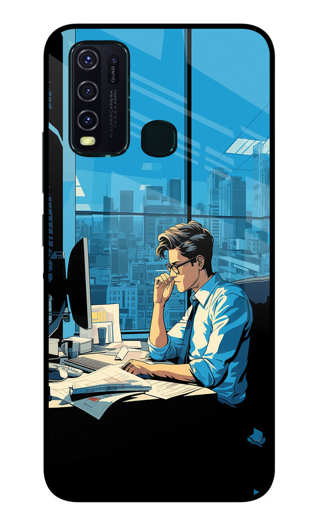 Focused Hustler (AI Generated) Vivo Y30/Y50 Glass Case
