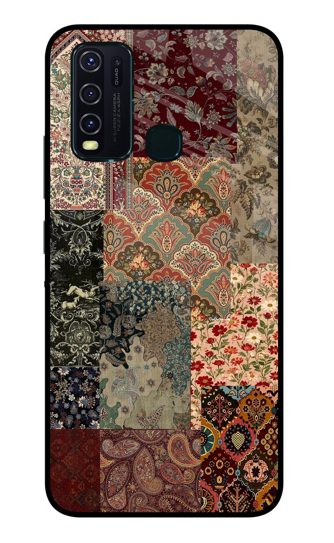 Desi Print Vivo Y30/Y50 Glass Case Back Cover by Casekaro