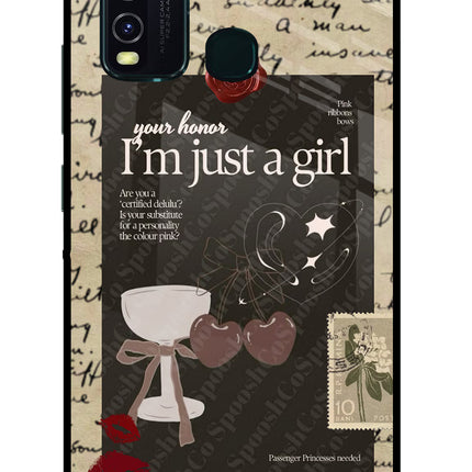 I am just a girl Vivo Y30/Y50 Glass Case