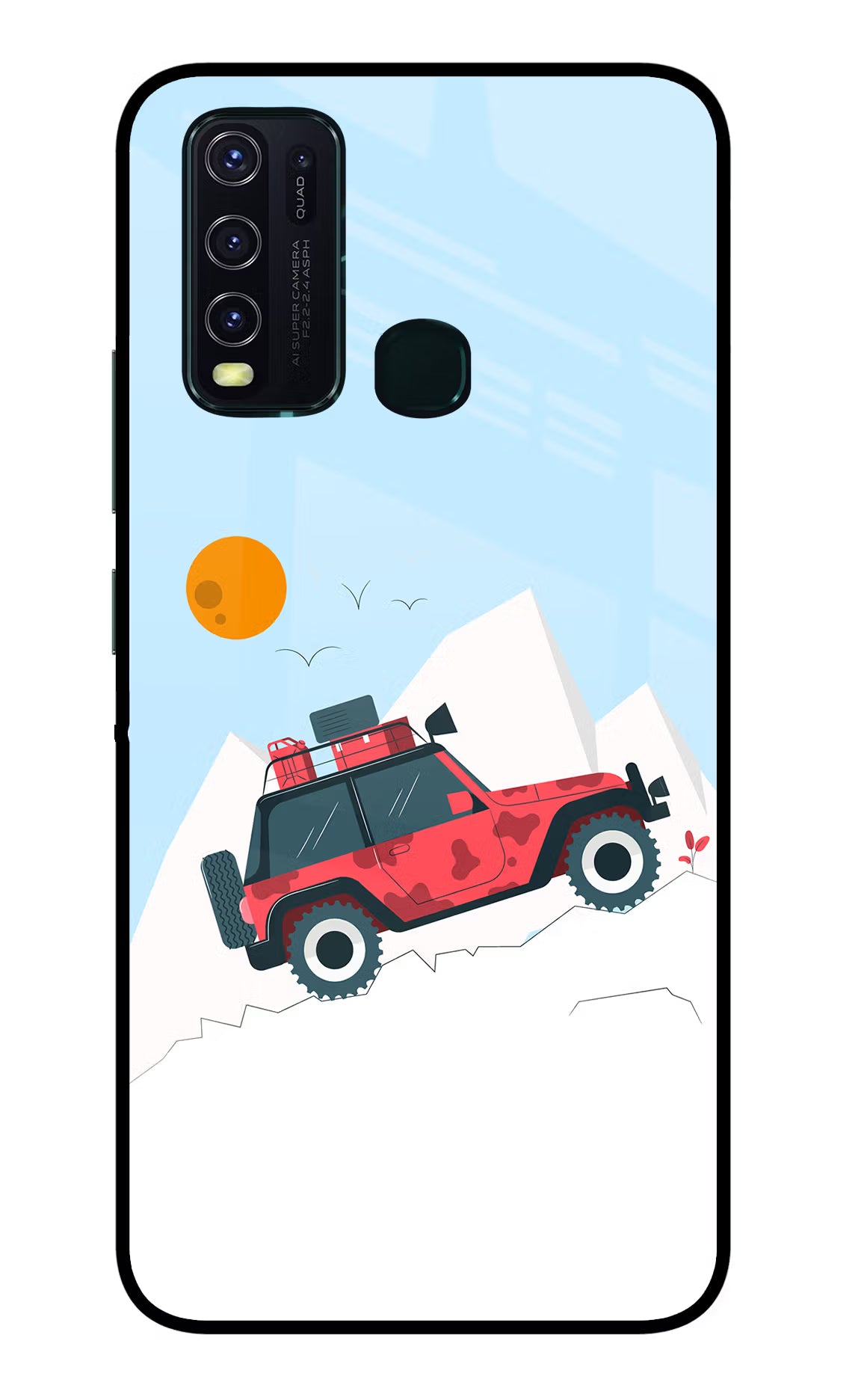 Mountain Trail Beast Vivo Y30/Y50 Glass Case Back Cover by Casekaro