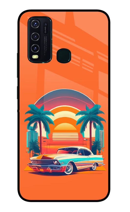 Palm Drive 80s Vivo Y30/Y50 Glass Case