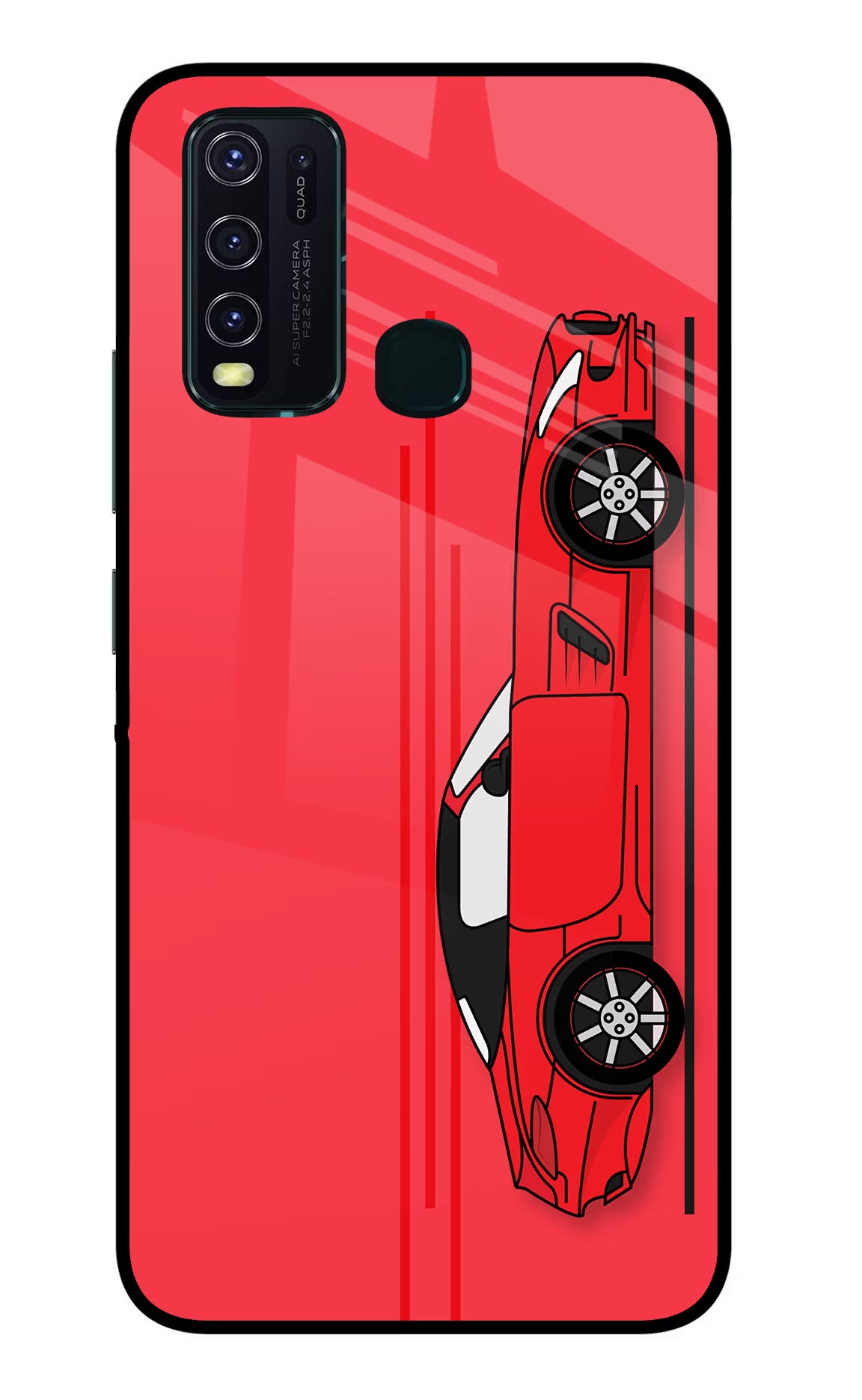 Red Velocity Vivo Y30/Y50 Glass Case