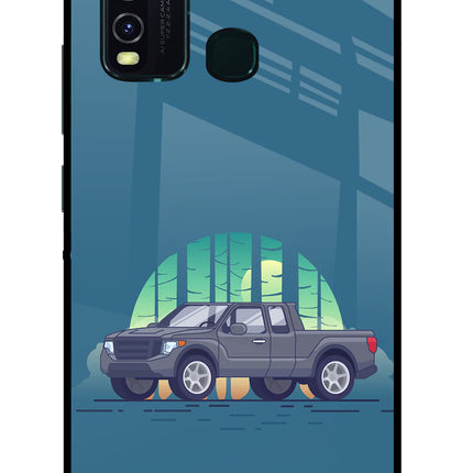 Retro Garage Vibe Vivo Y30/Y50 Glass Case