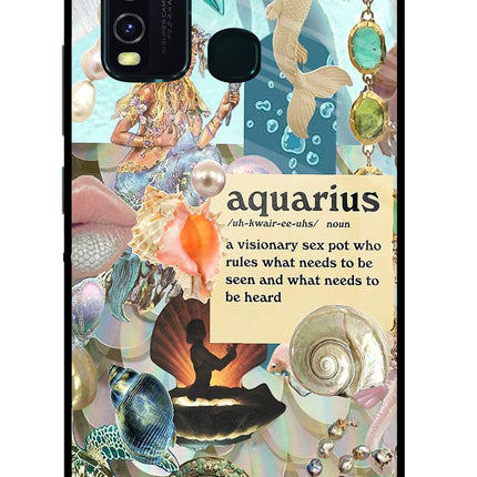Aquarius Zodiac Vivo Y30/Y50 Glass Case