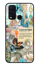 Aquarius Zodiac Vivo Y30/Y50 Glass Case