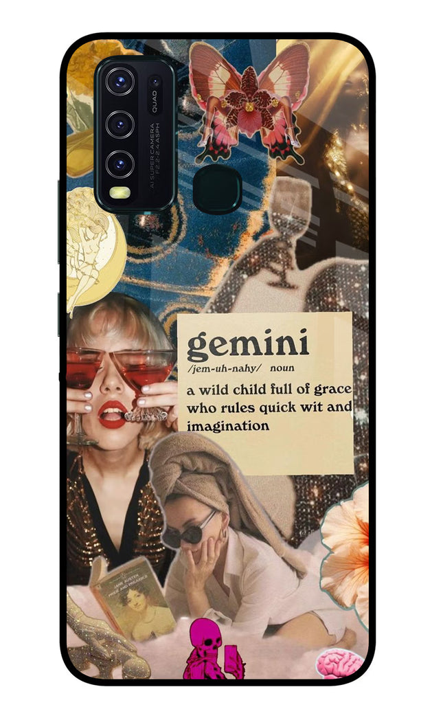 Gemini Zodiac Vivo Y30/Y50 Glass Case
