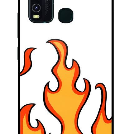 Fired Up – White Vivo Y30/Y50 Glass Case