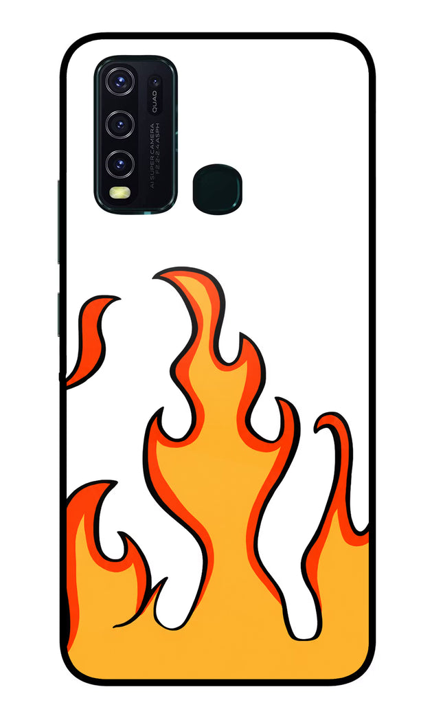 Fired Up – White Vivo Y30/Y50 Glass Case