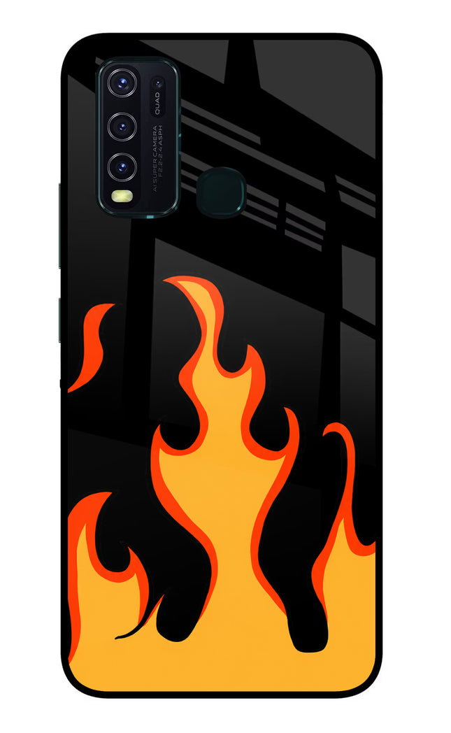 Fired Up – Black Vivo Y30/Y50 Glass Case