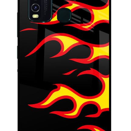 Side Sweep Flames Vivo Y30/Y50 Glass Case