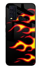 Side Sweep Flames Vivo Y30/Y50 Glass Case