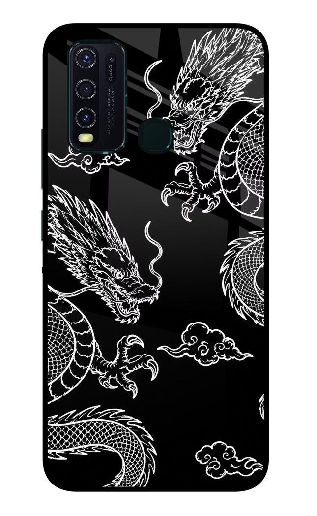 Twin Dragons Vivo Y30/Y50 Glass Case