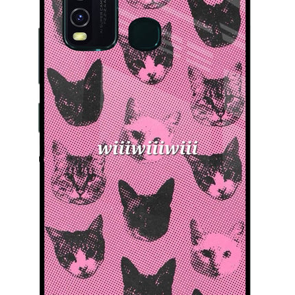 Pink Cats Vivo Y30/Y50 Glass Case