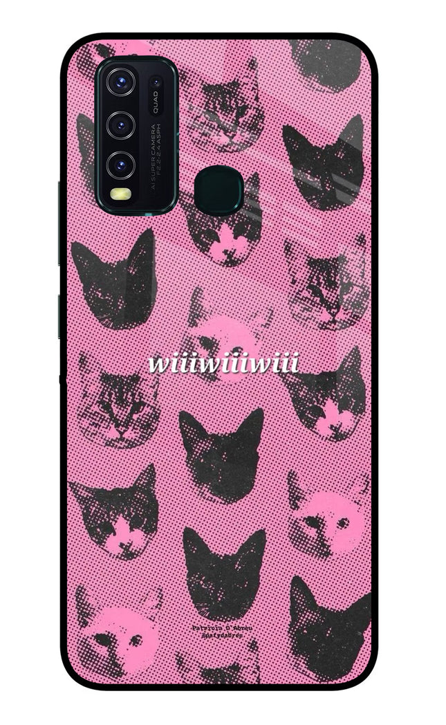 Pink Cats Vivo Y30/Y50 Glass Case