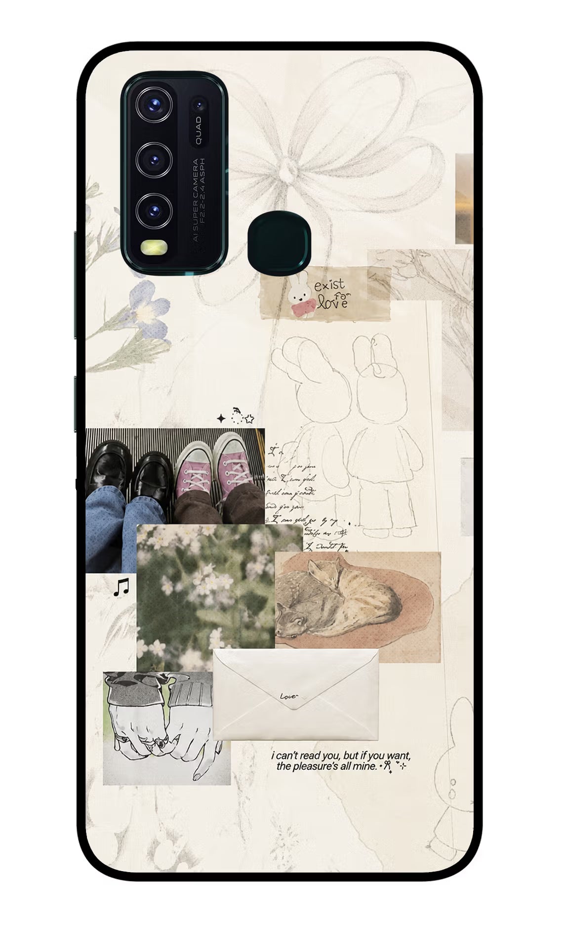 Soft Aesthetic Vivo Y30/Y50 Glass Case