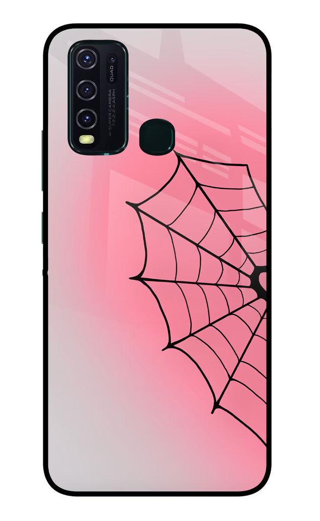 Pink Web Vivo Y30/Y50 Glass Case