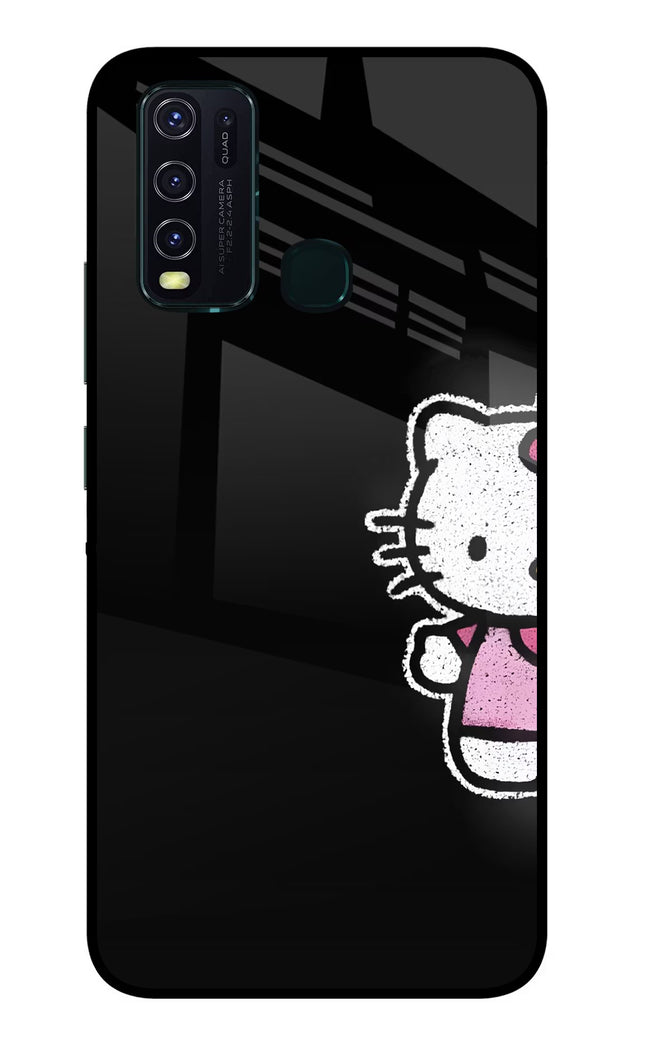 Kitty Charm Vivo Y30/Y50 Glass Case