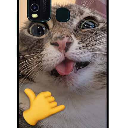 Silly Cat Call Vivo Y30/Y50 Glass Case