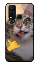 Silly Cat Call Vivo Y30/Y50 Glass Case