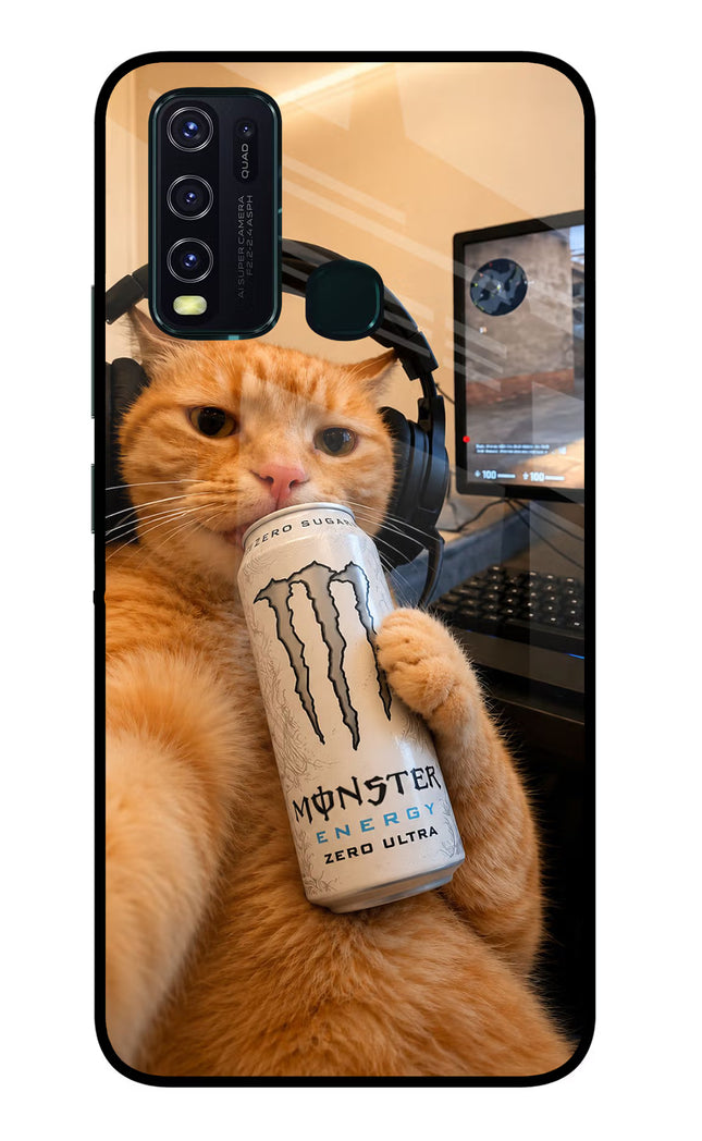 Gamer Cat Energy Vivo Y30/Y50 Glass Case