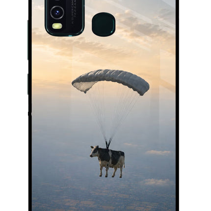 Skydiving Cow Vivo Y30/Y50 Glass Case
