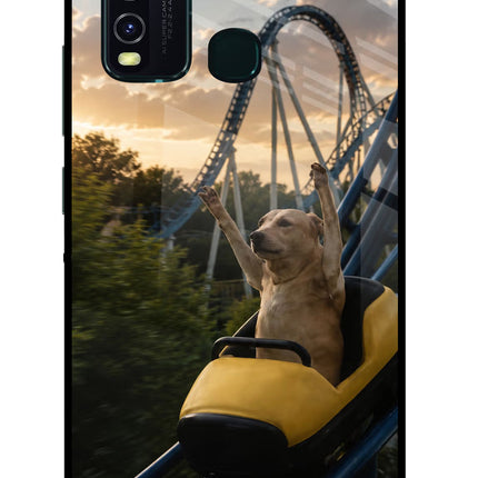 Rollercoaster Dog Vivo Y30/Y50 Glass Case
