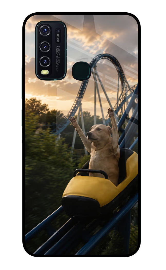 Rollercoaster Dog Vivo Y30/Y50 Glass Case