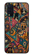 Folk Print Vivo Y30/Y50 Glass Case