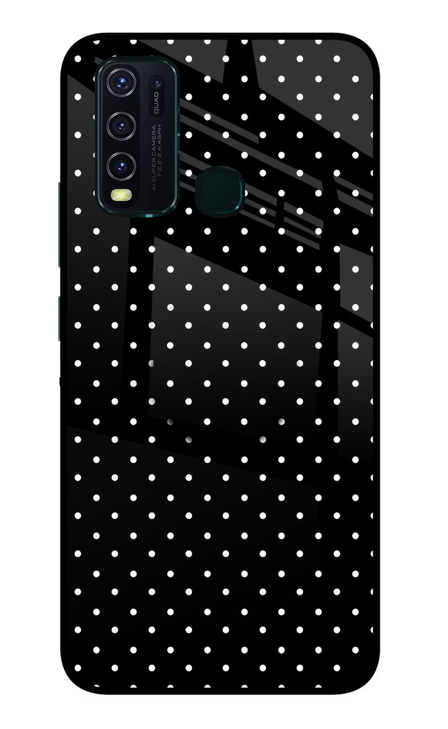 White Dots Vivo Y30/Y50 Pop Case, Glass case