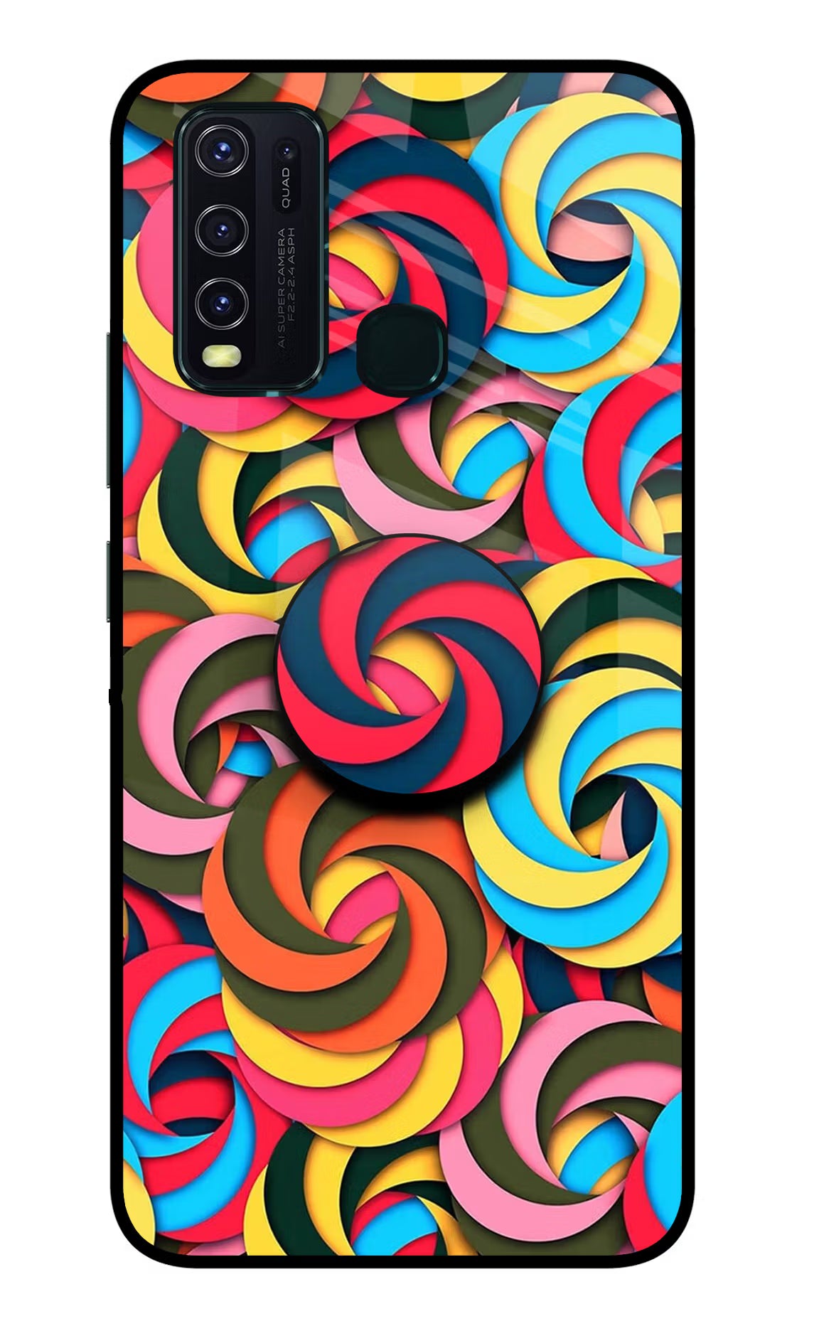Spiral Pattern Vivo Y30/Y50 Pop Case by Casekaro