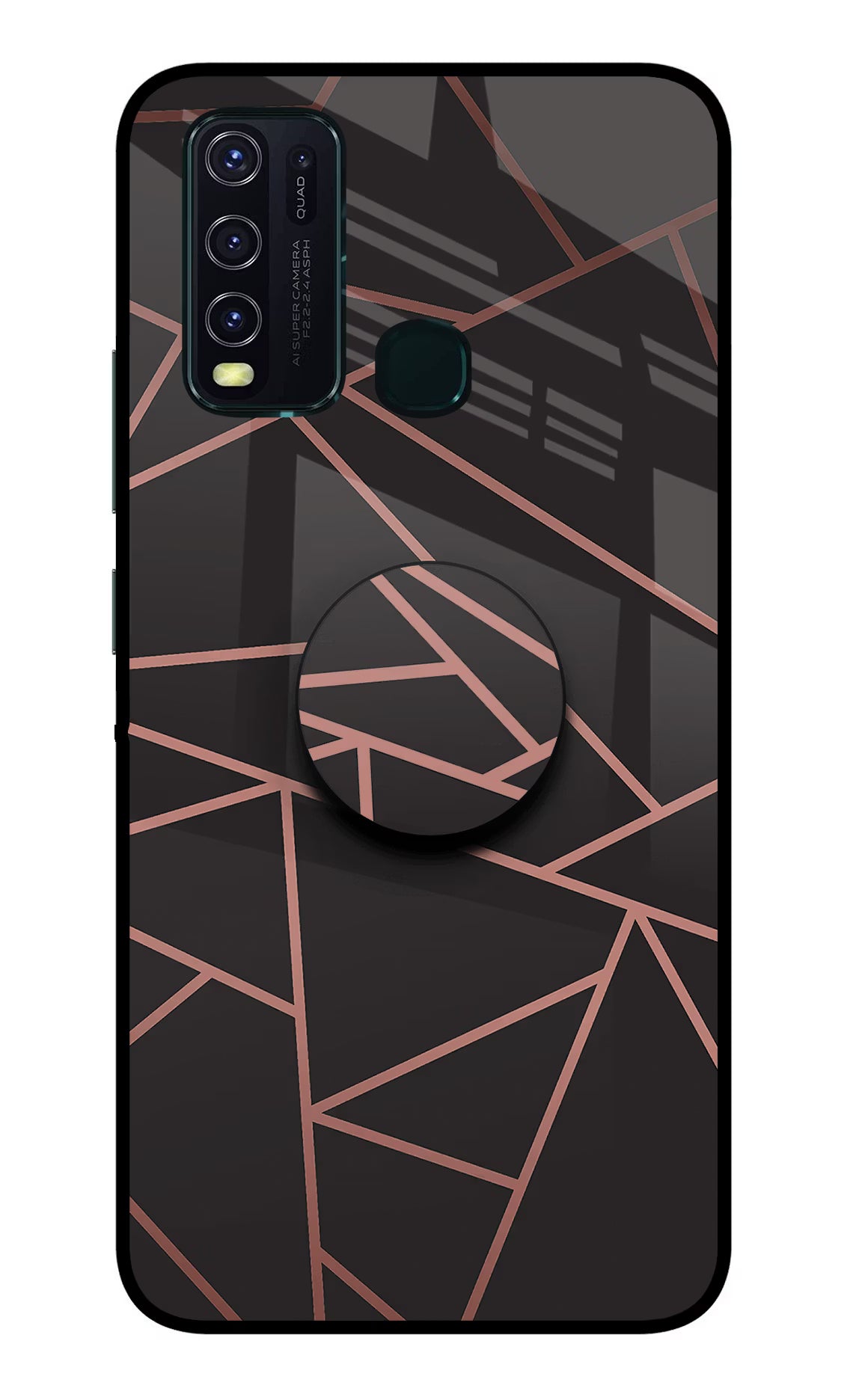 Geometric Pattern Vivo Y30/Y50 Glass Case