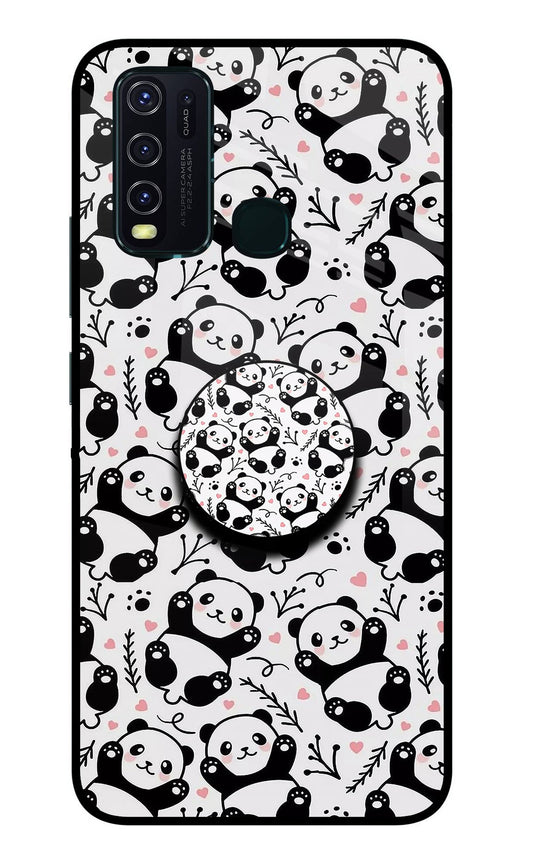 Cute Panda Vivo Y30/Y50 Glass Case