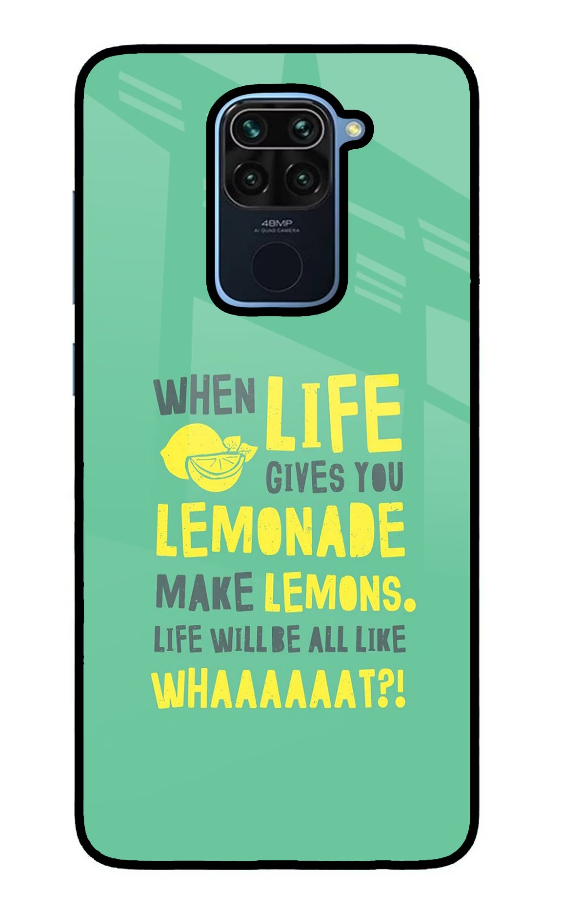 Quote Redmi Note 9 Glass Case Back Cover by Casekaro