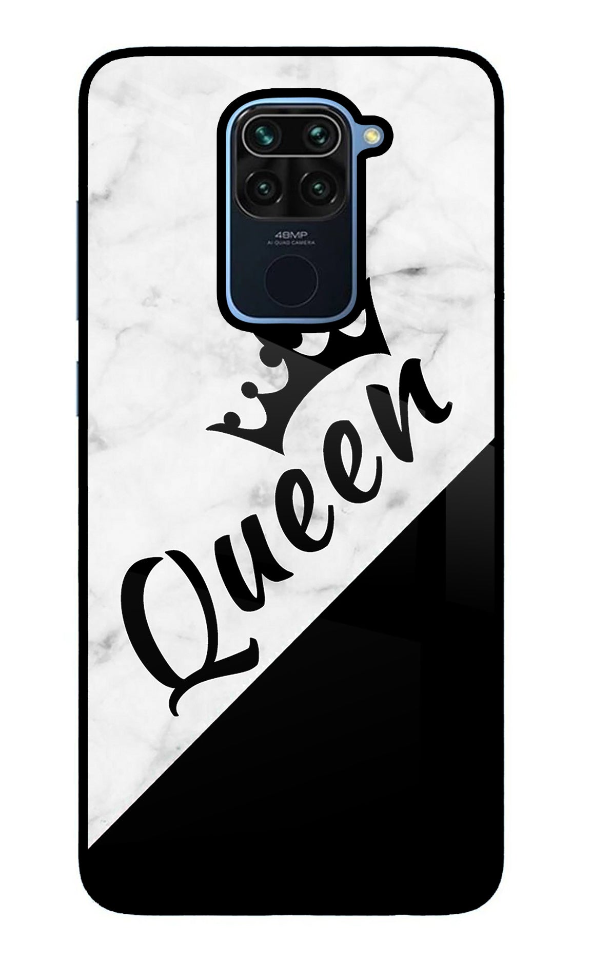 Queen Redmi Note 9 Glass Case