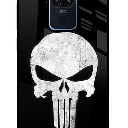 Punisher Skull Redmi Note 9 Glass Case Back Cover by Casekaro