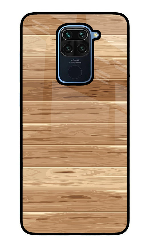 Wooden Vector Redmi Note 9 Glass Case