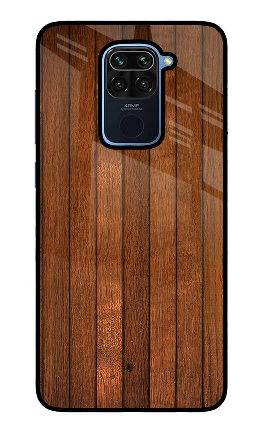 Wooden Artwork Bands Redmi Note 9 Glass Case