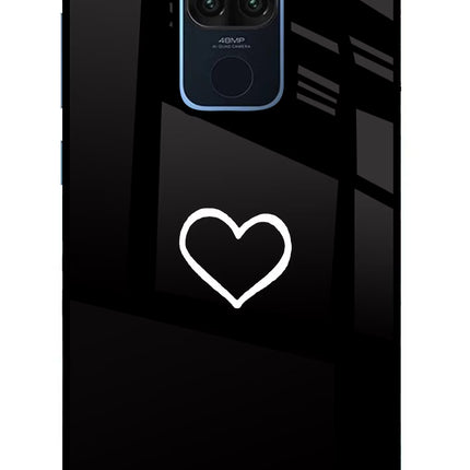 Heart Redmi Note 9 Glass Case Back Cover by Casekaro