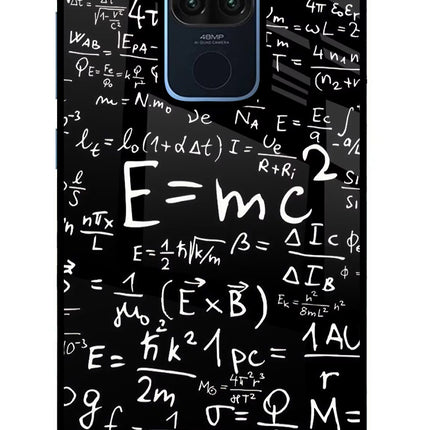 Physics Formula Redmi Note 9 Glass Case Back Cover by Casekaro