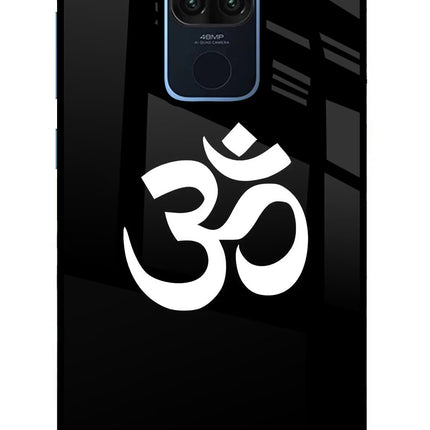 Om Redmi Note 9 Glass Case Back Cover by Casekaro