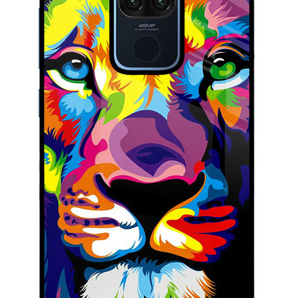 Lion Redmi Note 9 Glass Case Back Cover by Casekaro