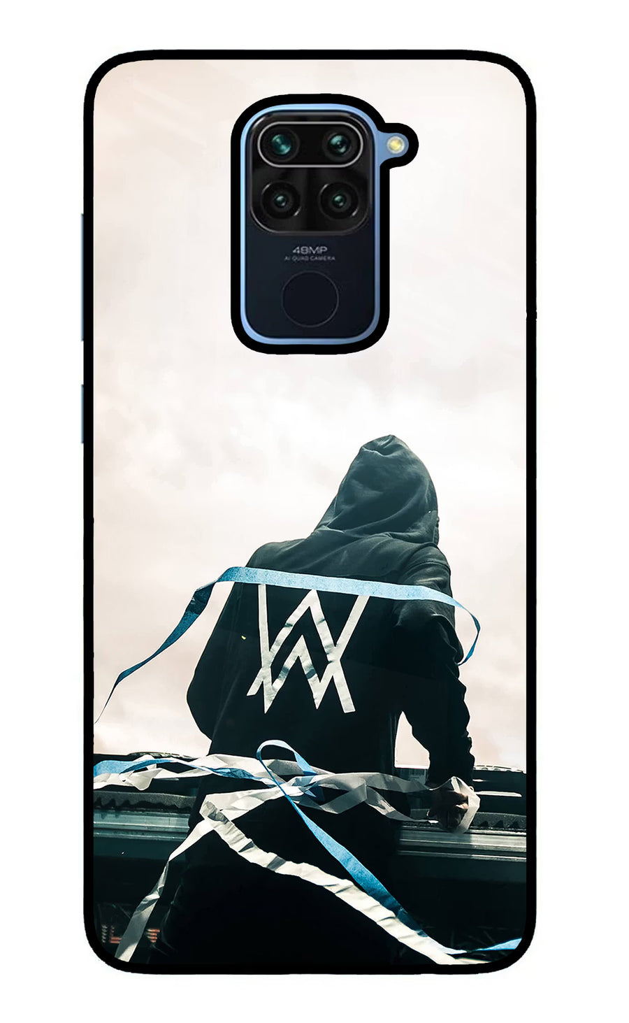 Alan Walker Redmi Note 9 Back Cover, Glass case