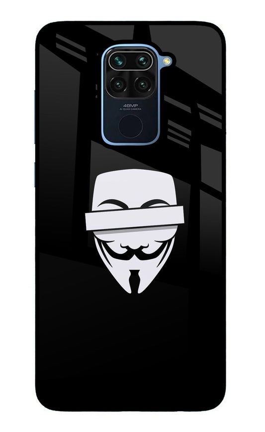 Anonymous Face Redmi Note 9 Glass Case
